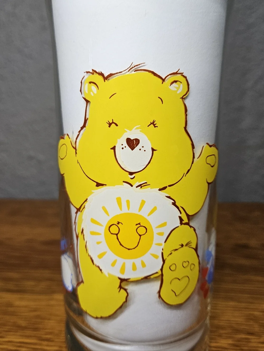 Care Bears Funshine Bear Glass 1983